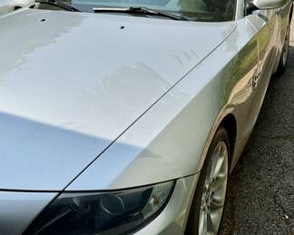 2005 BMW Z4 2.5i Convertible Roadster in Silver with Black Leather Interior and Manual Transmission 80K Miles