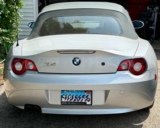 2005 BMW Z4 2.5i Convertible Roadster in Silver with Black Leather Interior and Manual Transmission 80K Miles