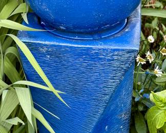 Brilliant Outdoor Blue Pedestal and Globe