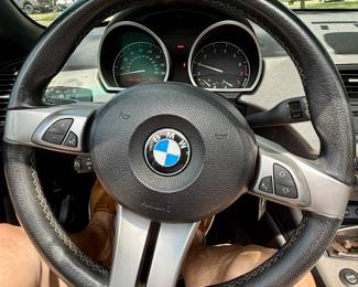2005 BMW Z4 2.5i Convertible Roadster in Silver with Black Leather Interior and Manual Transmission 80K Miles