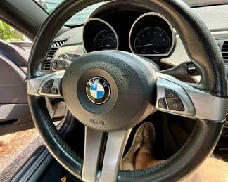 2005 BMW Z4 2.5i Convertible Roadster in Silver with Black Leather Interior and Manual Transmission 80K Miles