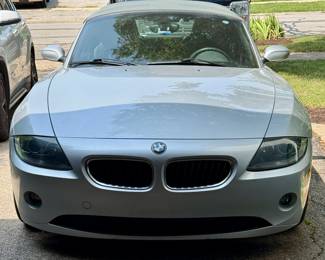 2005 BMW Z4 2.5i Convertible Roadster in Silver with Black Leather Interior and Manual Transmission 80K Miles