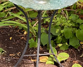 Great Looking Art Glass Bowl and metal base