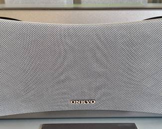 Onkyo 8pc Home Theater System includes: Powered SKW 550 Subwoofer, (4) SKM -550S Surround Speakers,   (2) SKF-550F Front L/R Speakers and (1) SKC-550C Center Speaker