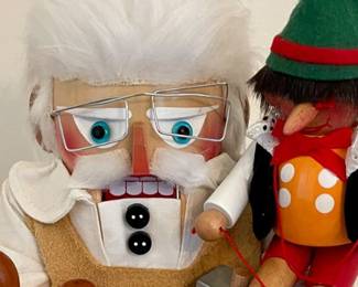 Vintage Geppetto with Pinoccio by Steinbach and Original Box