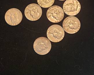 Assorted Franklin halves 