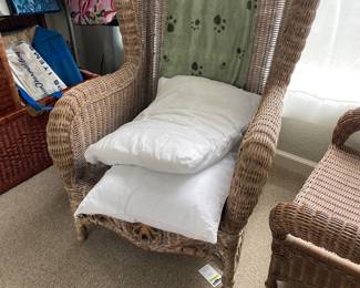 pair of these wicker chairs