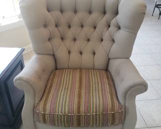 Large tufted chair