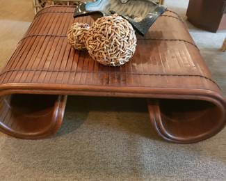 Mid century scroll coffee table