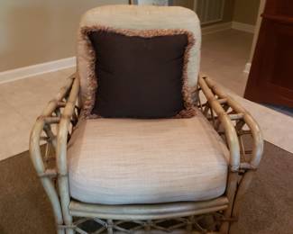 5 piece Rattan-pair chair w ottoman, 2 loveseats