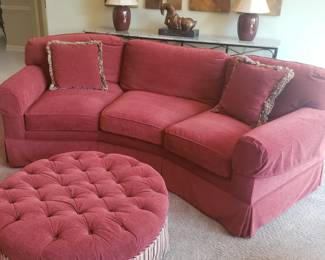 Sofa w matching ottoman