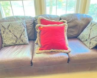 leather sofa, matches recliner