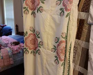 Cross stitch quilt tops