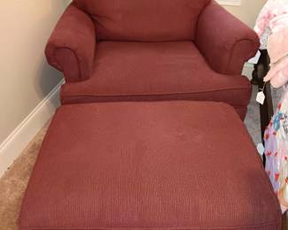 Comfy chair and ottoman.  Great condition 