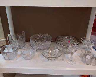 Crystal bowls and serving dishes 