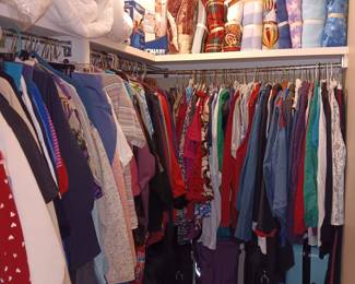 Closet full of clothes, many new with tags Xl, XXL, XXXL