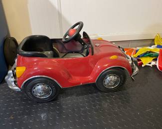 Toddler size riding VW bug that came when my client bought his VW bug with pedals