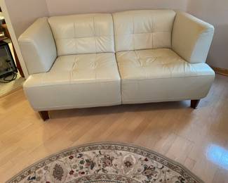 Leather loveseat