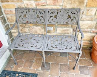 Cast aluminum bench