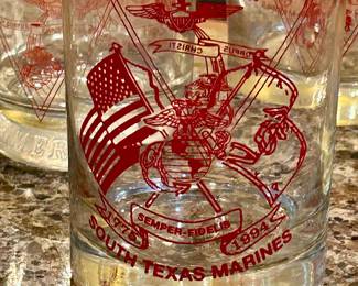 Marine corps themed cocktail glass