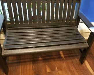 Black bench with matching rocker