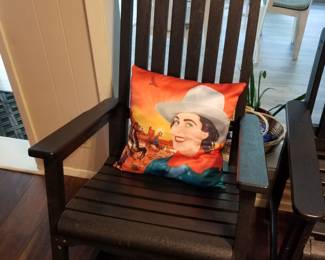Black rocker with matching bench