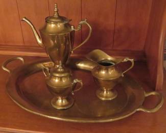 Brass coffee service