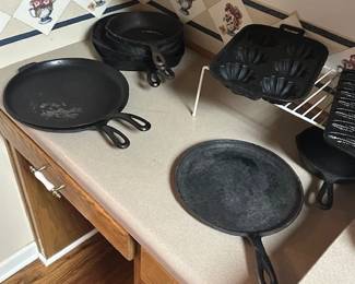 Cast Iron skillets and baking pans