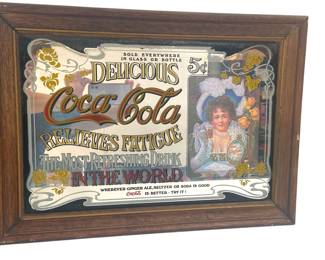 VINTAGE COCA COLA ADVERTISING MIRROR