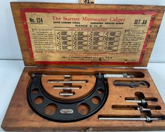 STARRETT MICROMETER CALIPER SET 