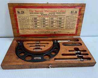 STARRETT MICROMETER CALIPER SET 
