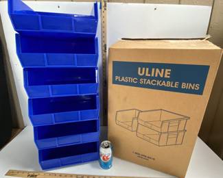 NIB - ULINE STACKABLE BINS 