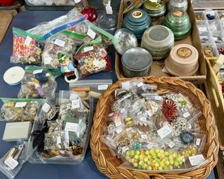 Powder Jars - some musical, misc jewelry, compacts.