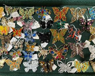 Beautiful Collection of butterfly brooches.