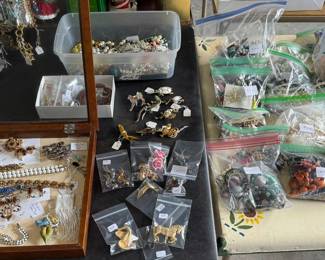 Bags of misc costume jewelry - bracelets, earrings, etc.