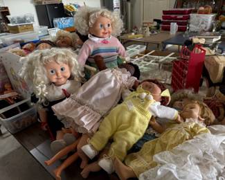 Some Original Cabbage Patch dolls - Also Cricket and highchair