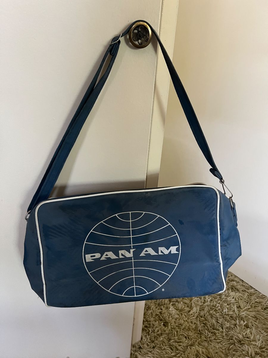1960's Airline travel bag. We have several vintage airlines and travel related items at our time-capsule sale.
