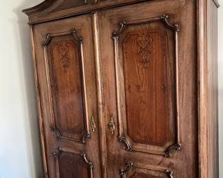 THIS ARMOIRE IS ENGLISH AND FABULOUS! ALSO, IT IS FILLED WITH PRISTINE ANTIQUE ENGLISH BONE CHINA THAT WE ARE JUST GOING TO UNCOVER TODAY - FRIDAY 8/15!