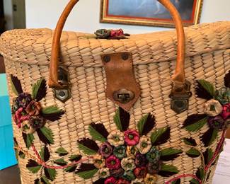This fab leather strap embroidered bag is sooo vintage cool!