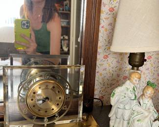 "What time is it Esther?" "Time for a smile and a mirror selfie!"