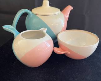 HALL TEAPOT, CREAMER AND SUGAR