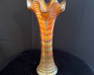 IMPERIAL MARIGOLD RIPPLE SWUNG VASE