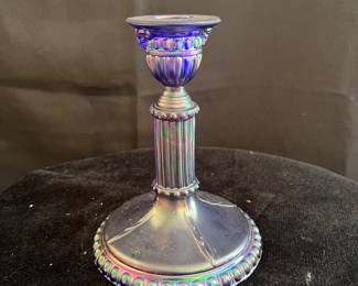 IMPERIAL GLASS AURORA JEWELS CANDLESTICK