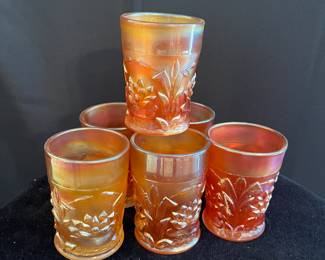 WATERLILY AND CATTAILS TUMBLERS