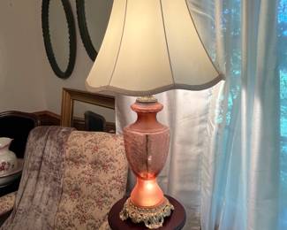 PINK GLASS LAMP