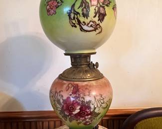 ELECTRIFIED GONE WITH THE WIND OIL LAMP