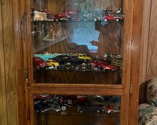Oak display cabinet