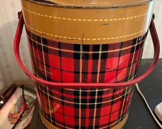 1950s Red Plaid Cooler