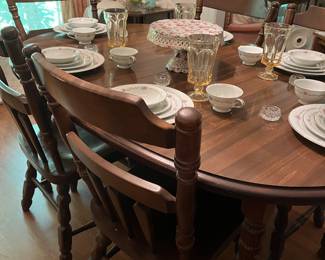 Basset Furniture Table and 6 Chairs - 1 Captain