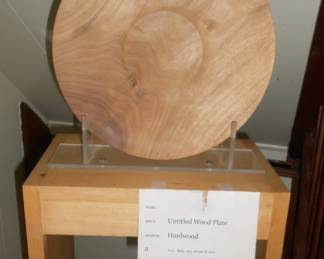 Handmade wooden plate display
